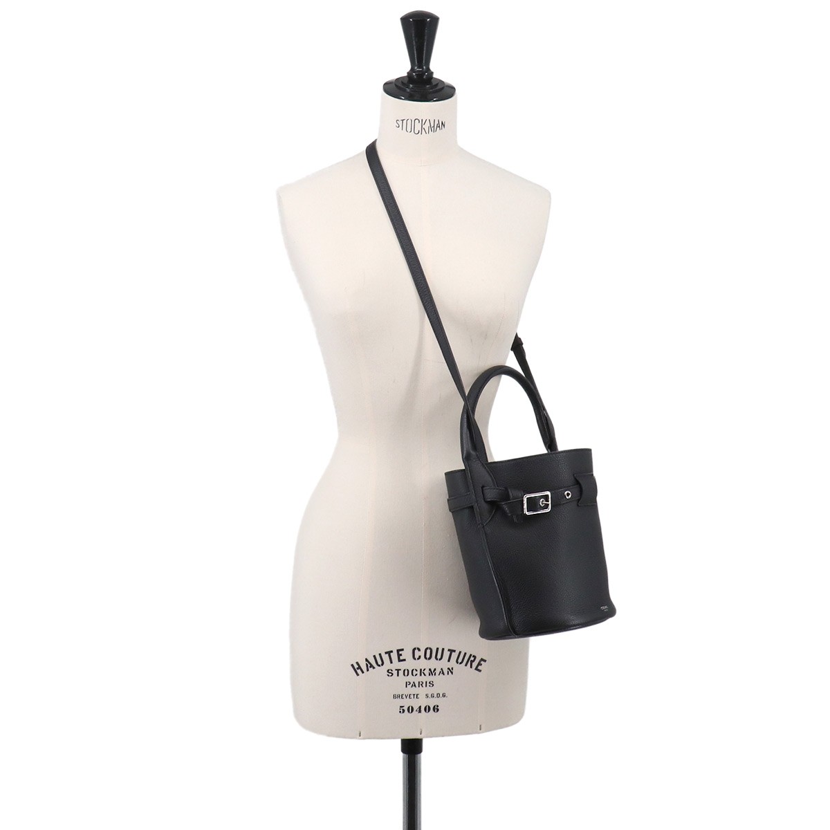 CELINE Big Bag Nano Bucket Hand Shoulder Bag Leather Black 187243 90331066