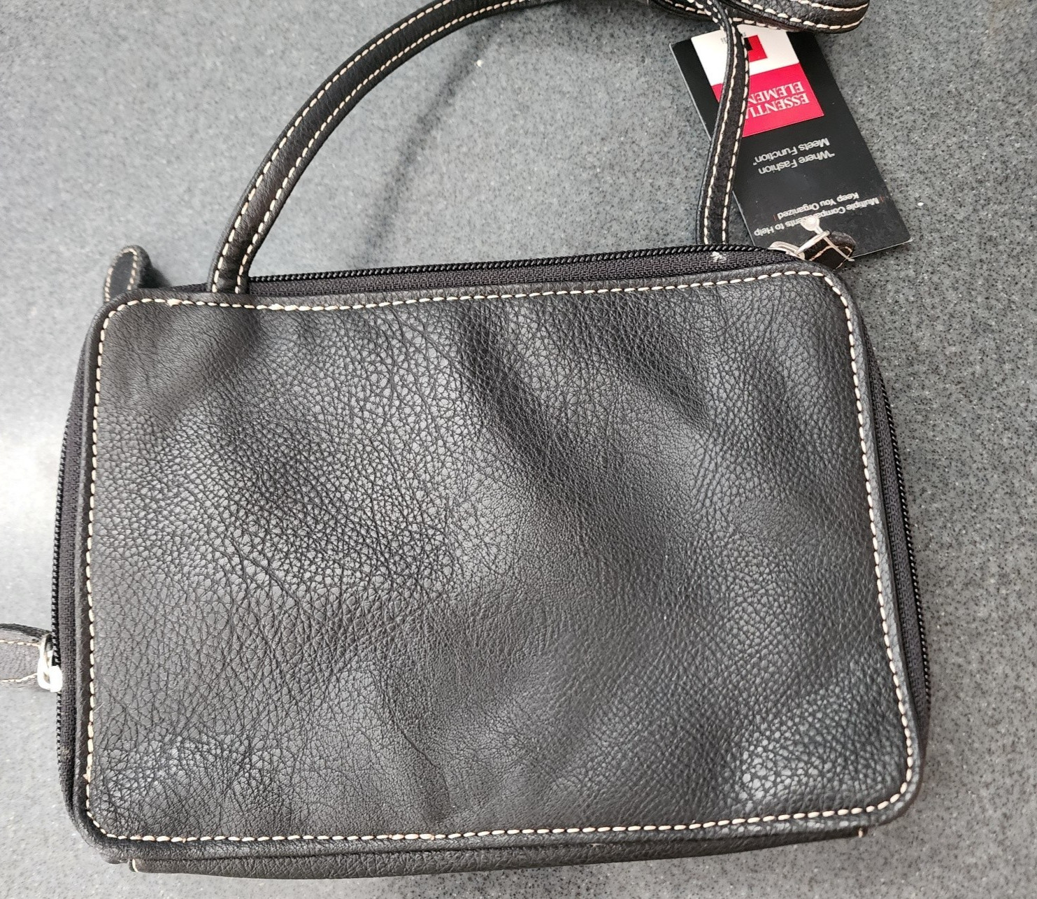 NWT MUNDI Crossbody Bag Faux Leather Small Purse Black 2015-2020 8.75×6.25 inch