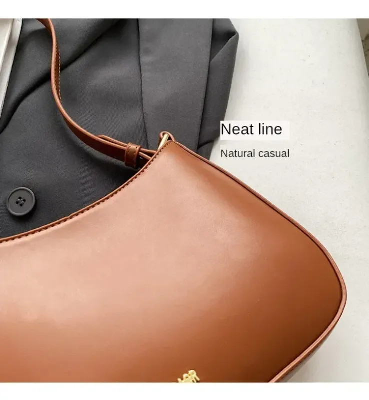 Red Underarm Shoulder Bags for Women 2024 New Texture Leather Crossbody Bag