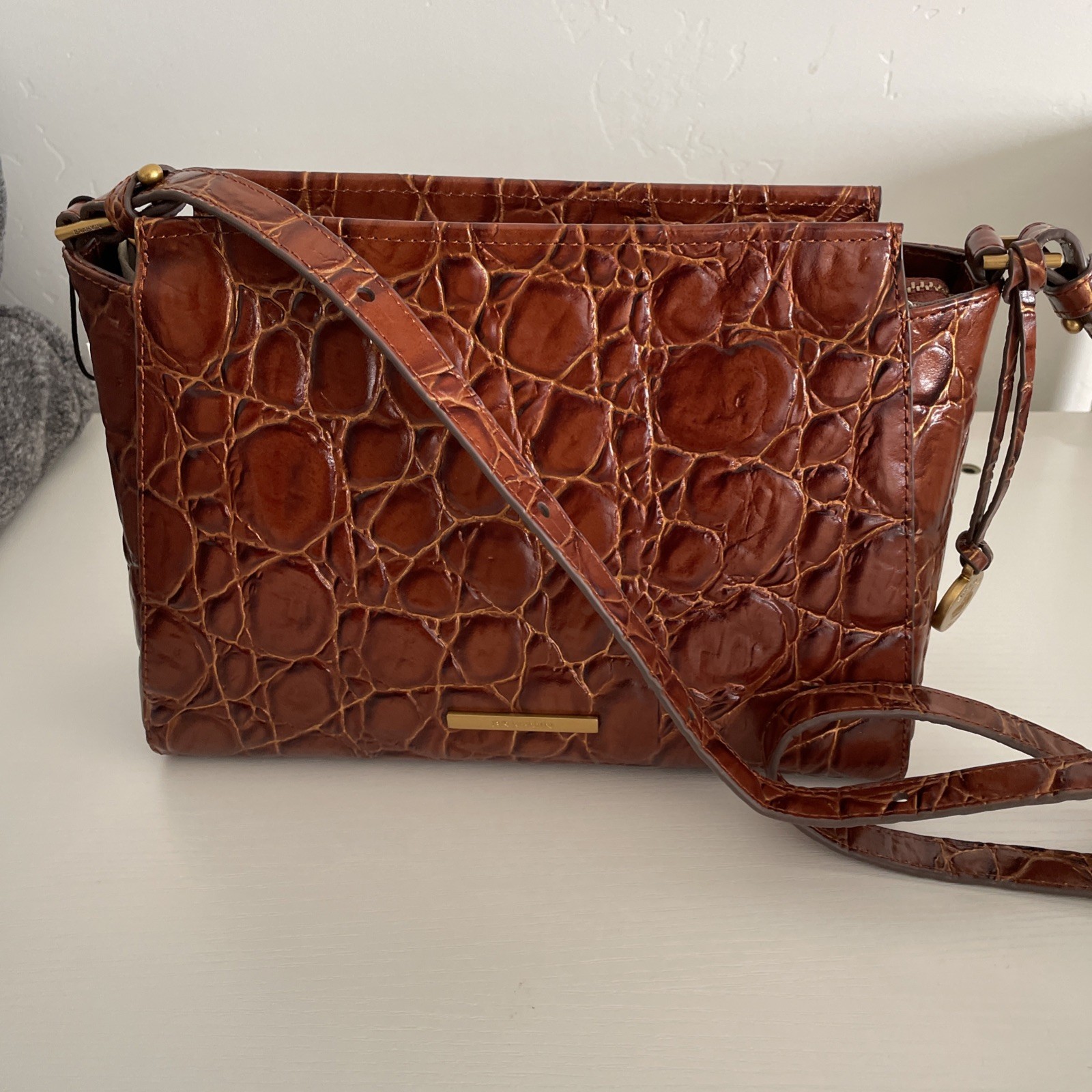 NWT BRAHMIN Hillary crossbody, Sparkling Cider Barnard, genuine leather, $285