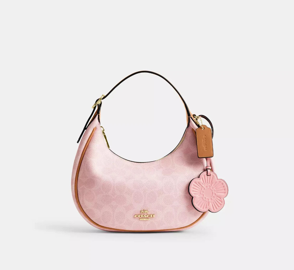NWT Coach Emily Shoulder Bag In Signature Canvas With Charms CDW86