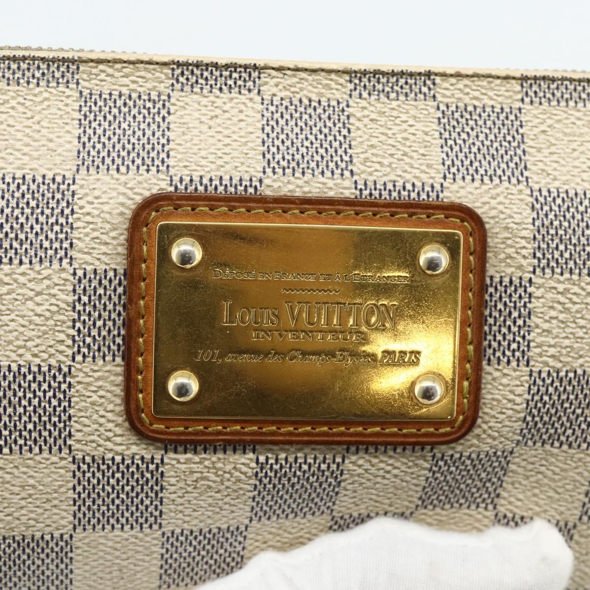 LOUIS VUITTON Damier Azur Eva Shoulder Bag 2way N55214 LV Auth 176535