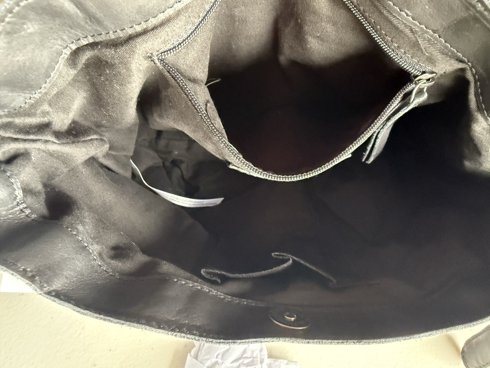 Free People Studded Leather Bucket Crossbody Bag Black Boho Whimsigoth Festival