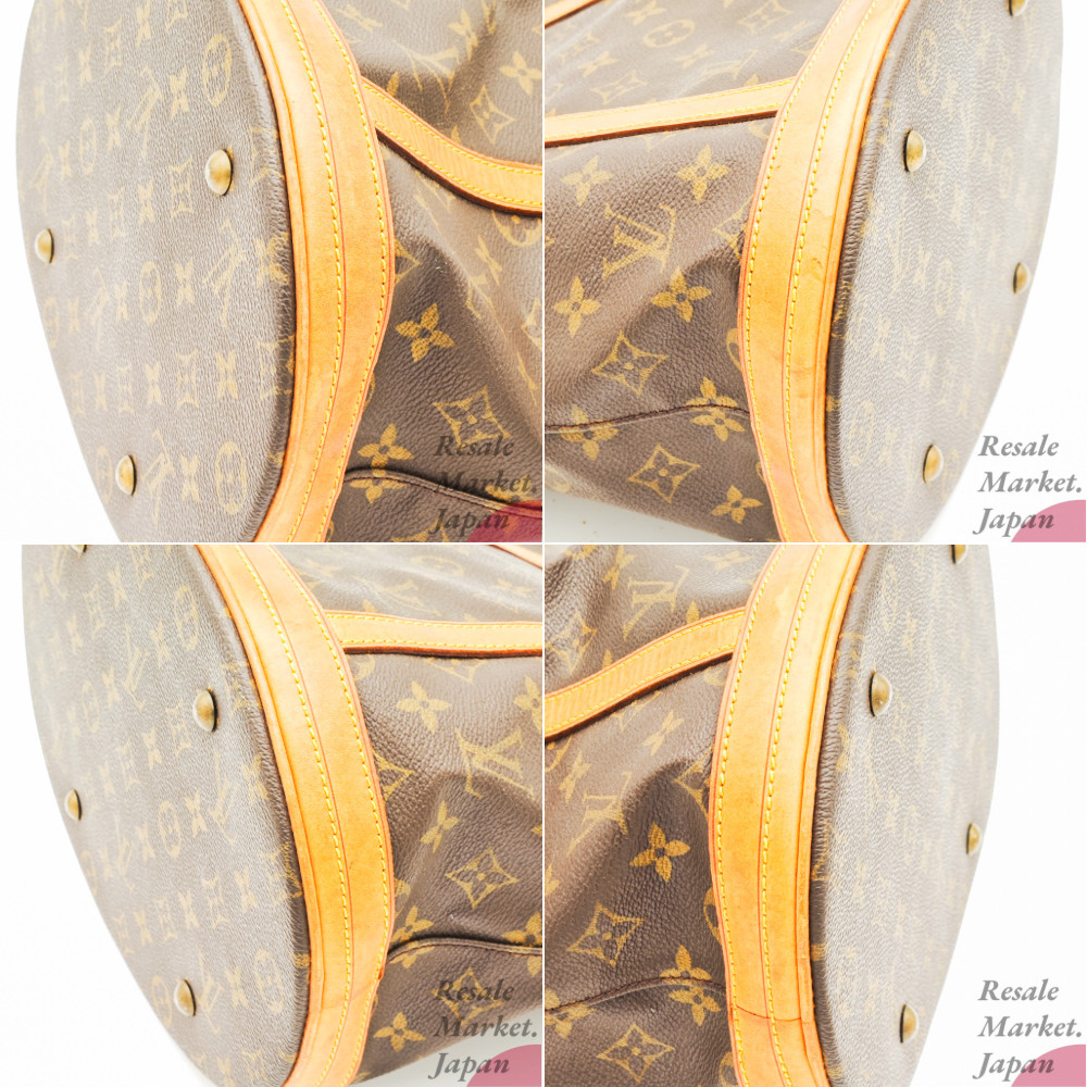 Louis Vuitton Monogram Bucket GM M42236 Tote Bucket Bag Brown Women’s LV Auth