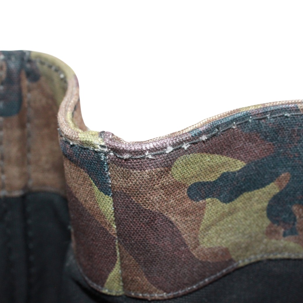 PRADA B2642B Canapa Camouflage Handbag canvas khaki brown black Women