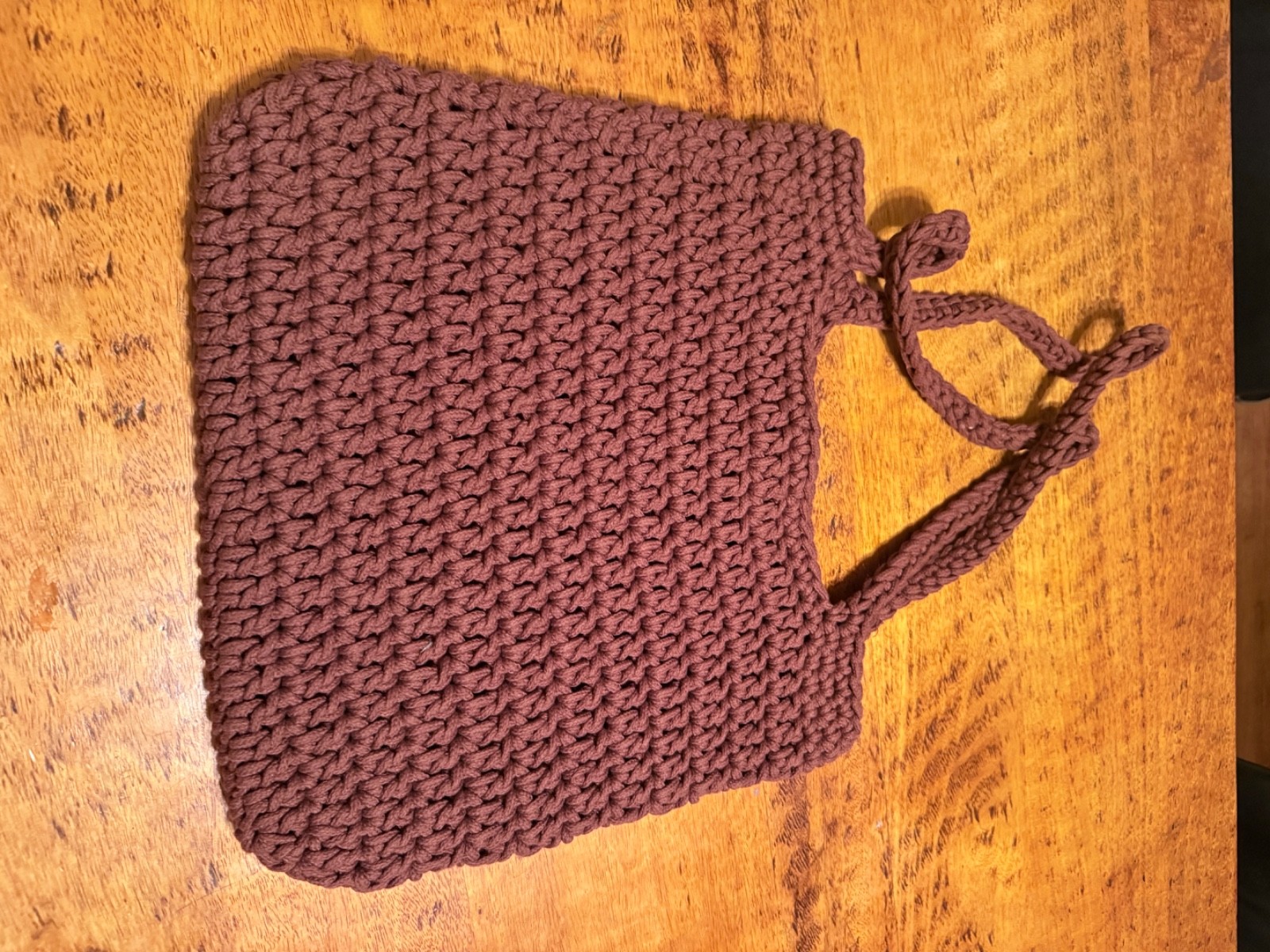 Handmade Crochet Shoulder Bag DREAMERS AND FOOLS Yarn Purse Woven Handbag P1