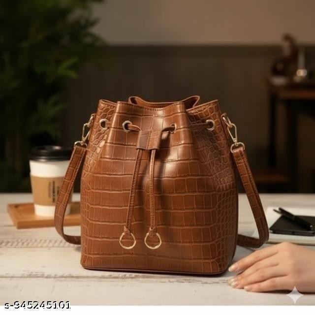 POTLY Design Tote Bag – Luxurious Top Handle Handbag with Three Compartments