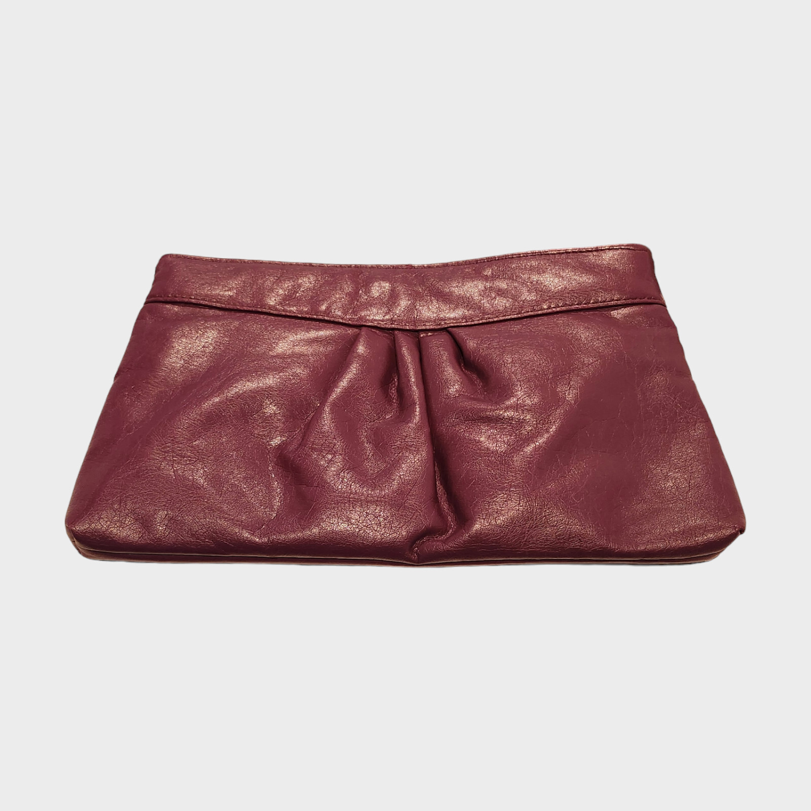 Vintage Grape Purple Zip Clutch approx 6.5×10.5in