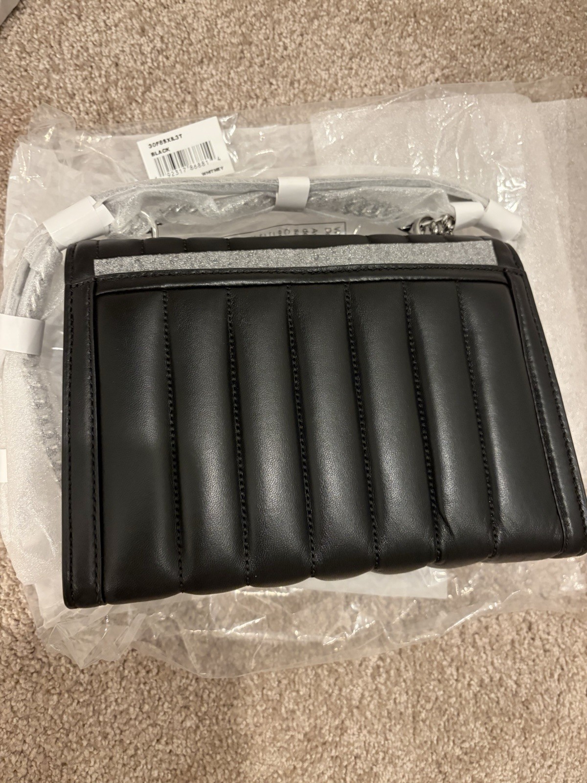 New Michael Kors Whitney Medium Shoulder Satchel Crossbody Handbag Bag Black