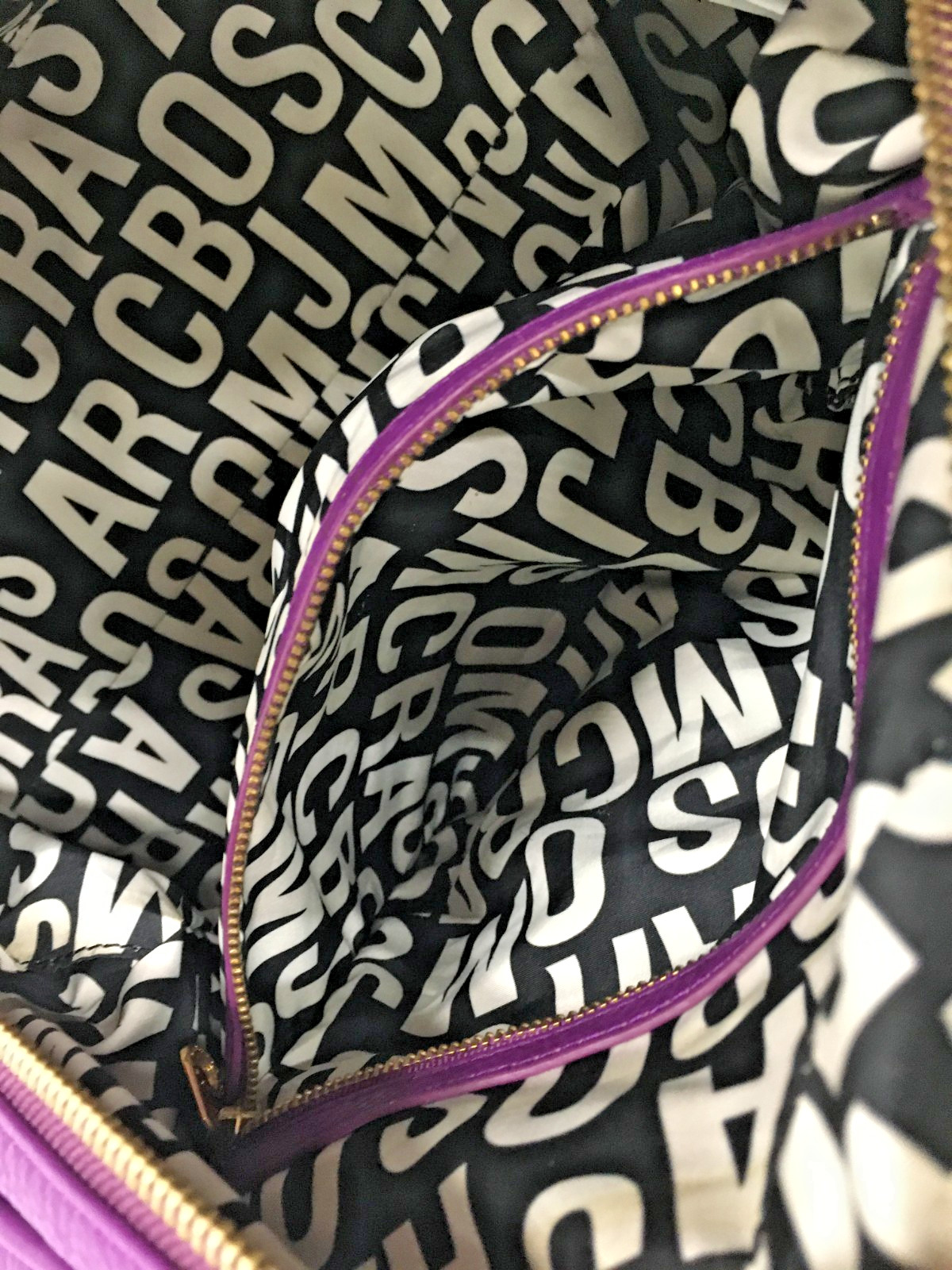 Purple Marc by Marc Jacobs Classic Q Baby Groovee Leather Bag