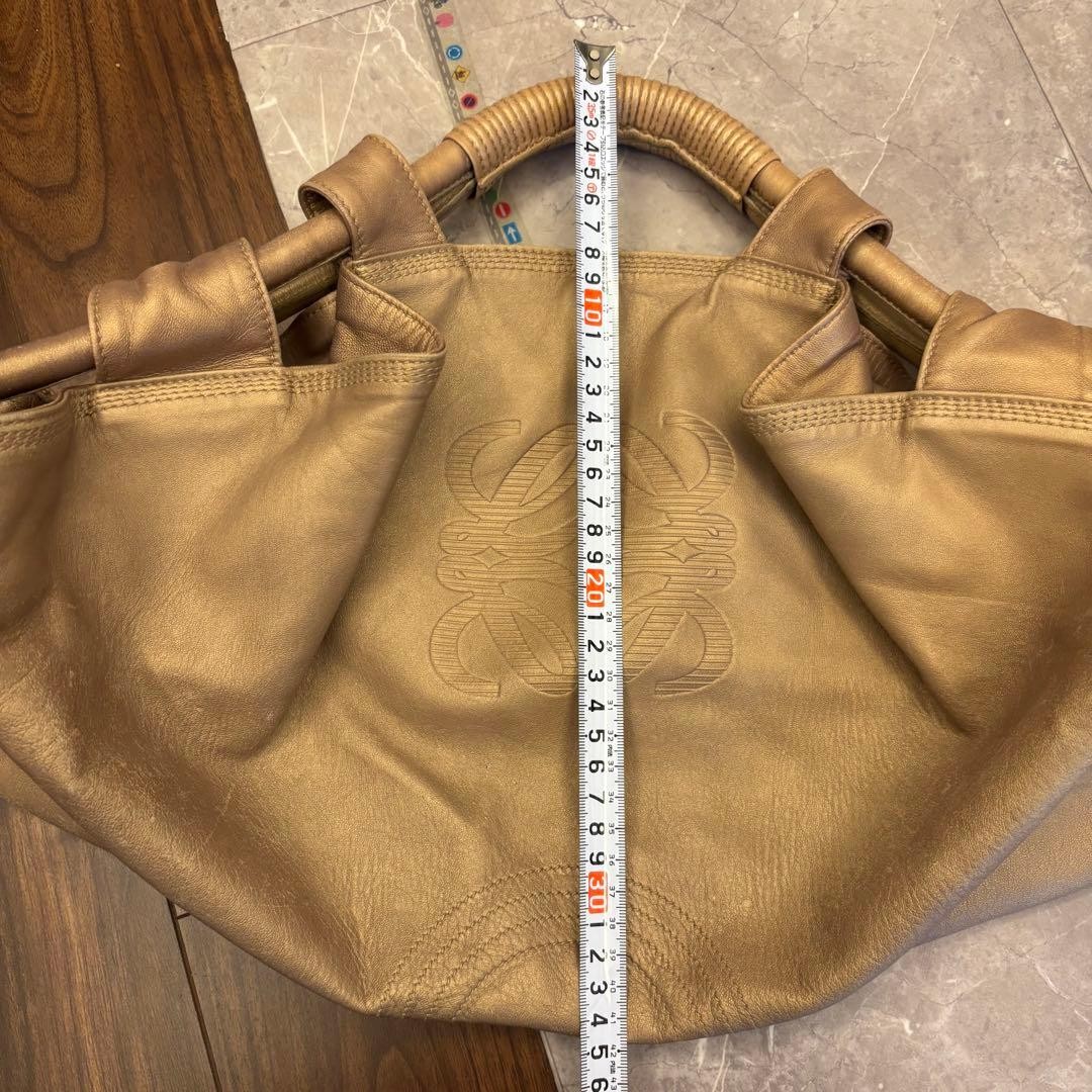 LOEWE Anagram Nappa Aire Shoulder Hand bag Brown Leather Tote Bag Women #2631