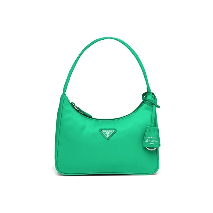 PRADA Hobo Triangle Logo Nylon Single Shoulder Bag Women’s 8.7×2.4×6.7 in