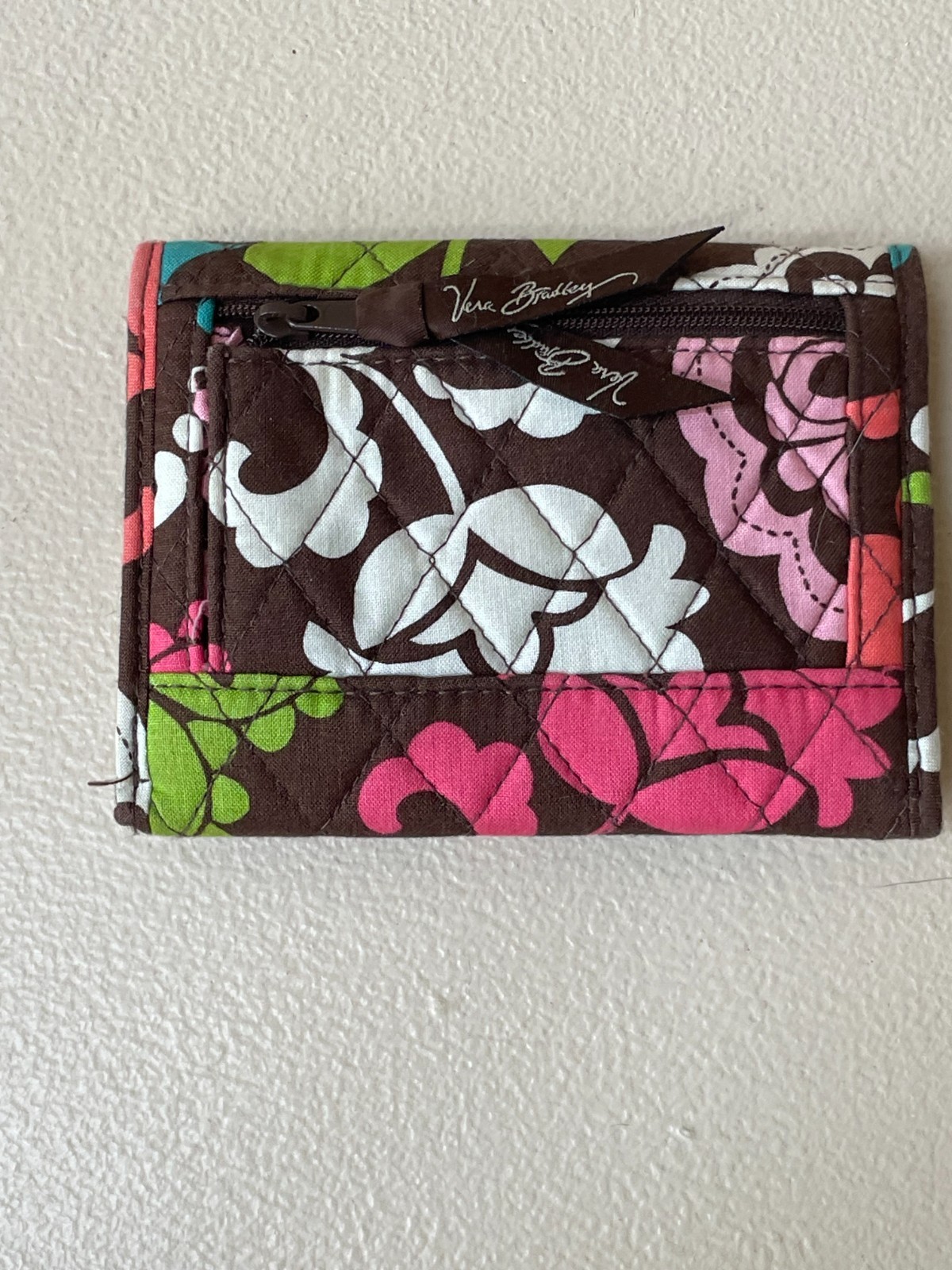 VERA BRADLEY BROWN LOLA SADDLE UP SHOULDER CROSSBODY BUCKLE BAG WITH WALLET SET