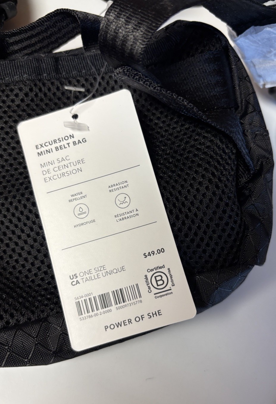 NWT Athleta Mini Excursion Belt Bag Black Crossbody