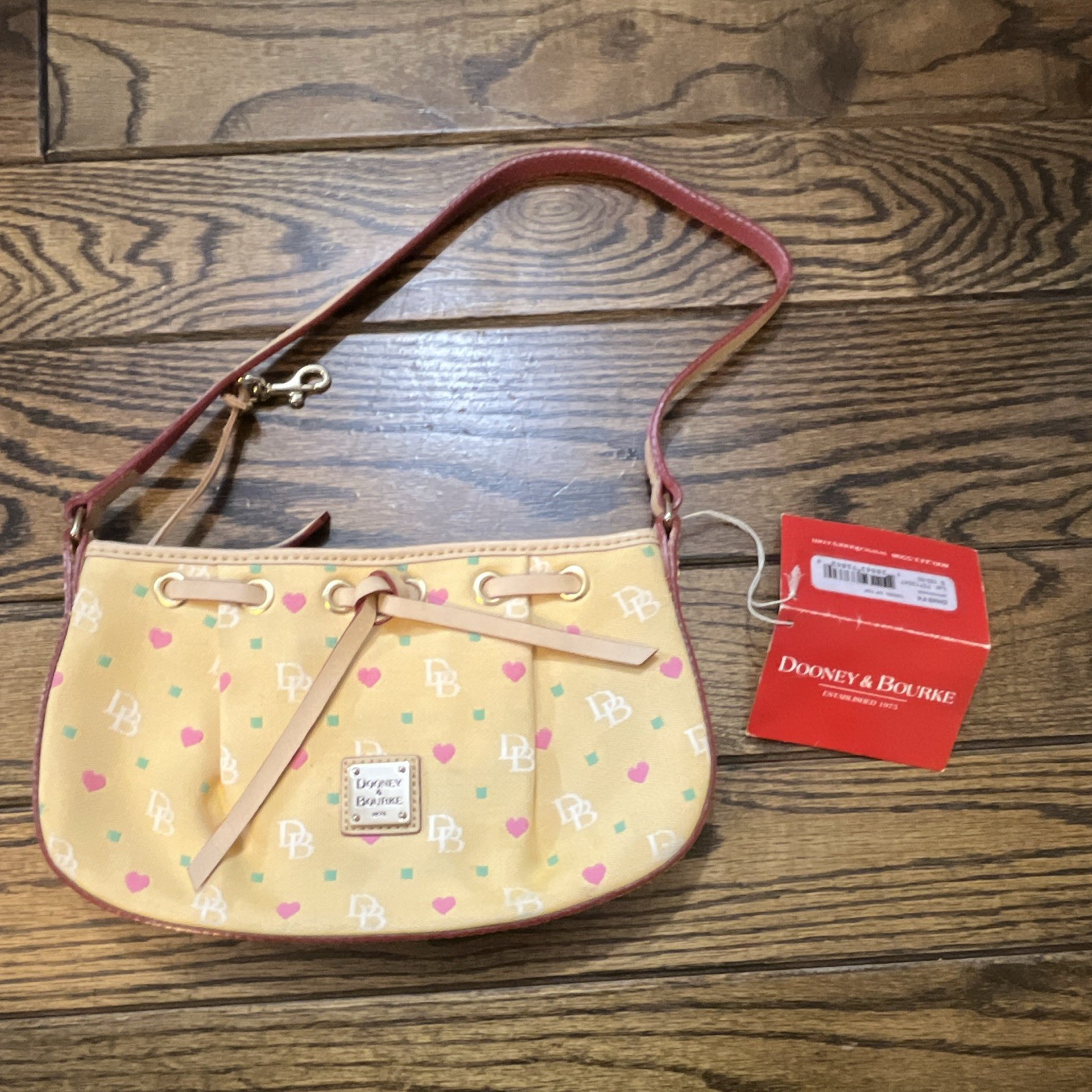 Dooney Bourke Shoulder Bag Purse Heart Y2K Yellow Spring NWT