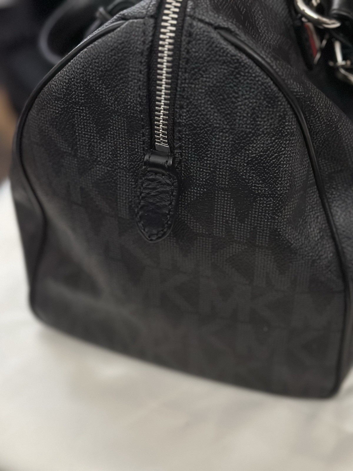 Gently Loved Black Logo Michael Kors Greyson Satchel w/ Dustbag