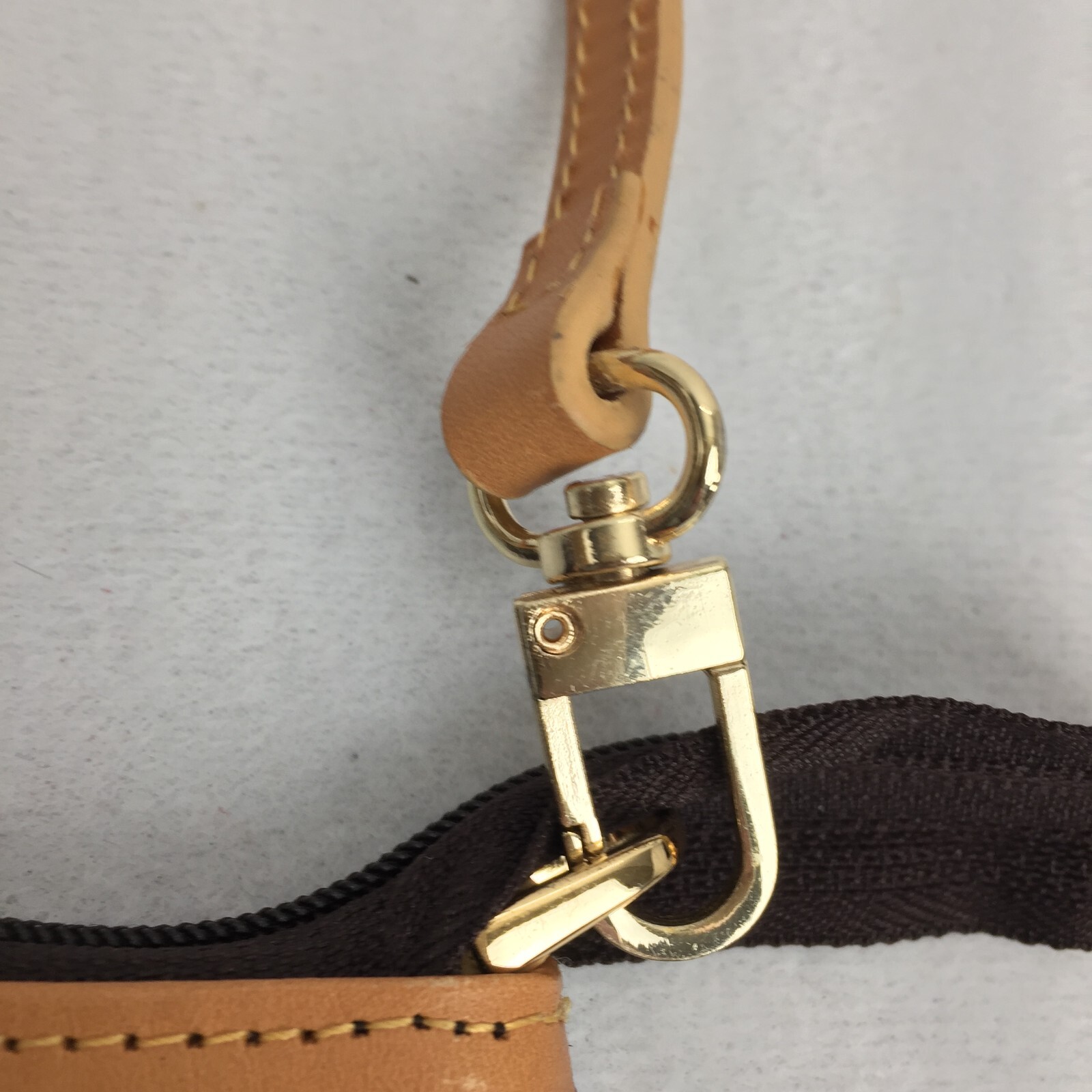 Rioni Signature Navy Canvas Leather Wristlet Bag With Strap NEW No Tags