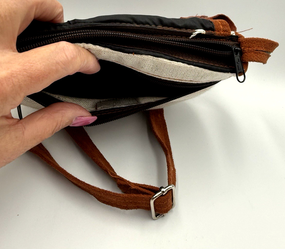 Handmade Mexican Artesanal Embroidered Floral Crossbody Bag with Fringe Trim