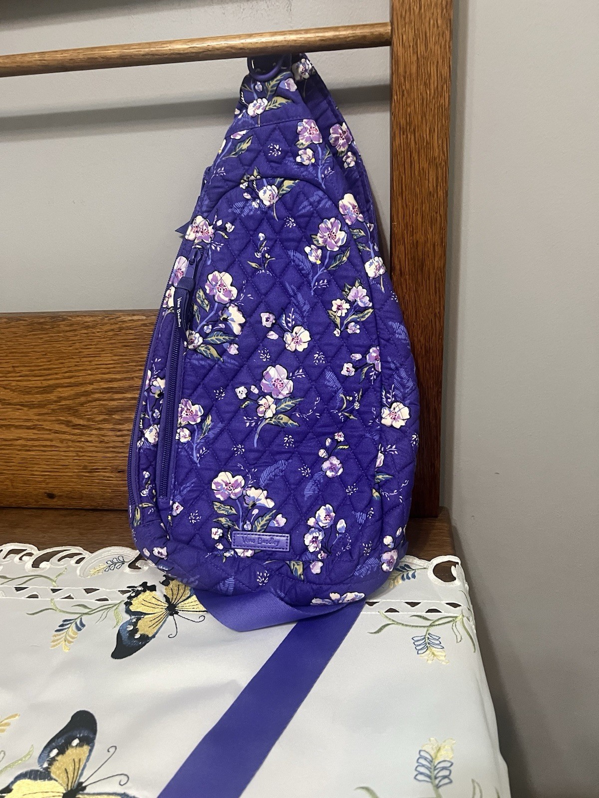 Vera Bradley Wild Roses Quilted Sling Bag NWOT