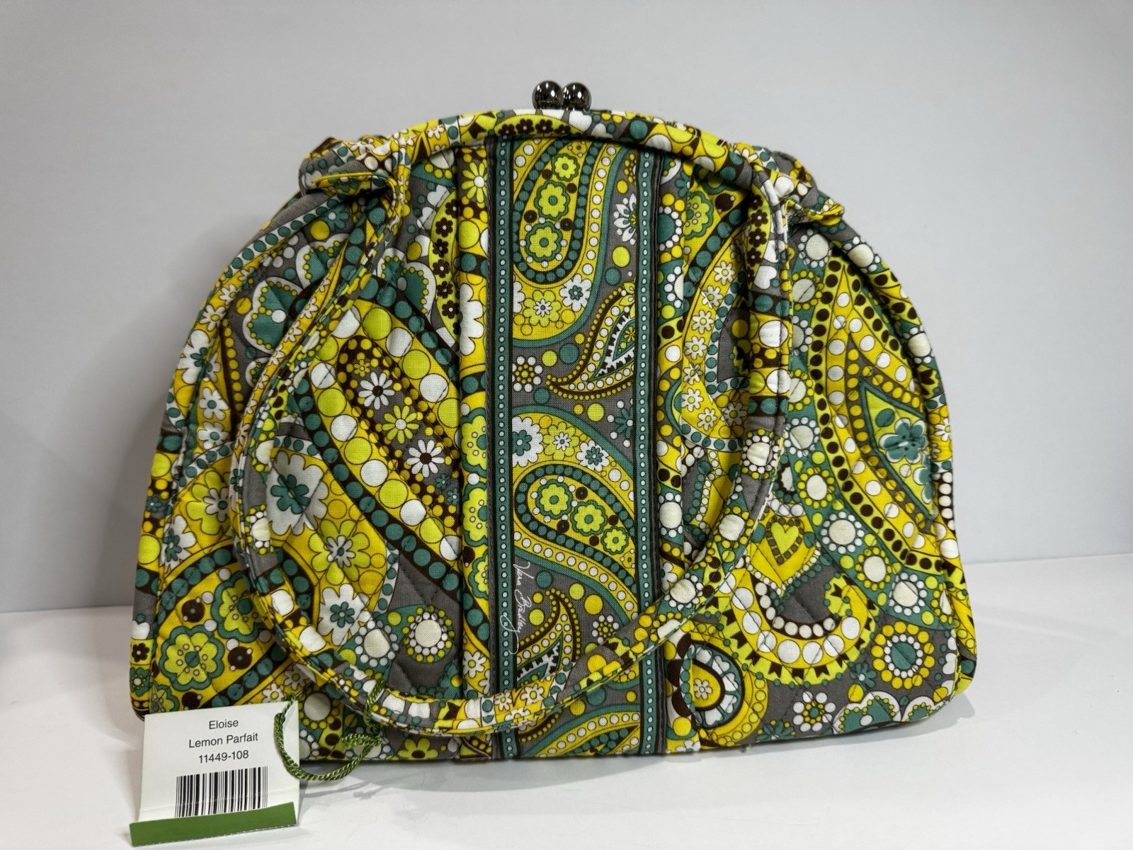 Vera Bradley Eloise Purse Lemon Parfait NWT Retired Kiss Lock Handbag (H025)