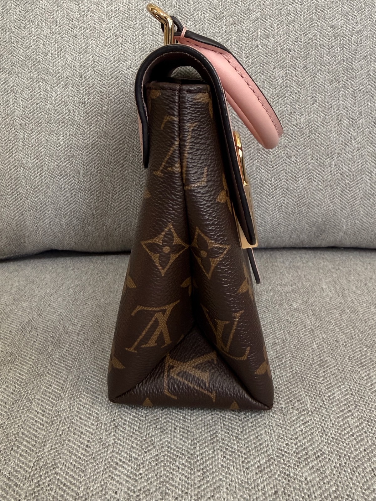 Louis Vuitton Locky BB Monogram Canvas Pink Leather Top Handle Bag GHW 2019