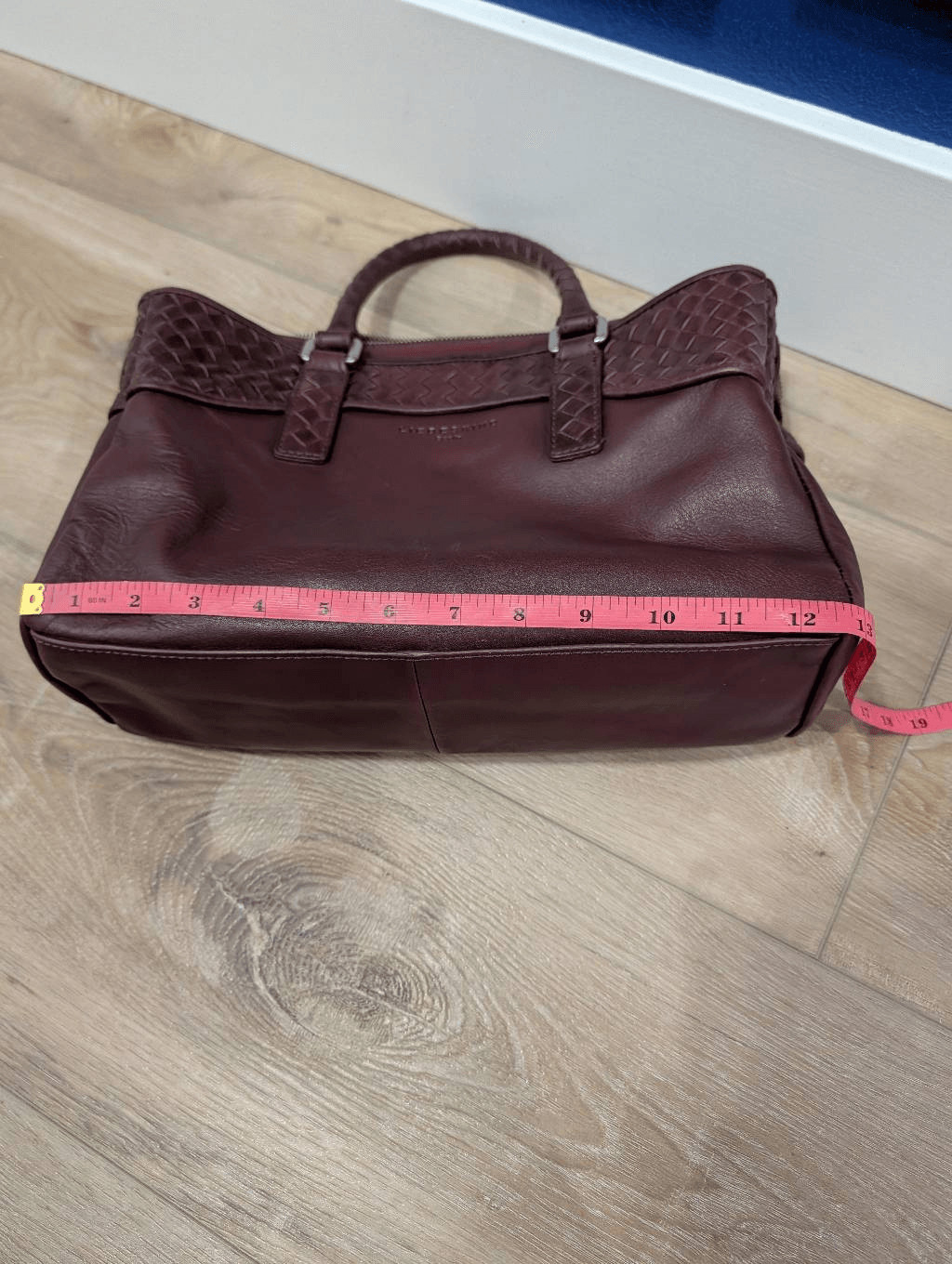 Liebeskind Berlin “Georgia” Leather Satchel Handbag Merlot No Crossbody Strap