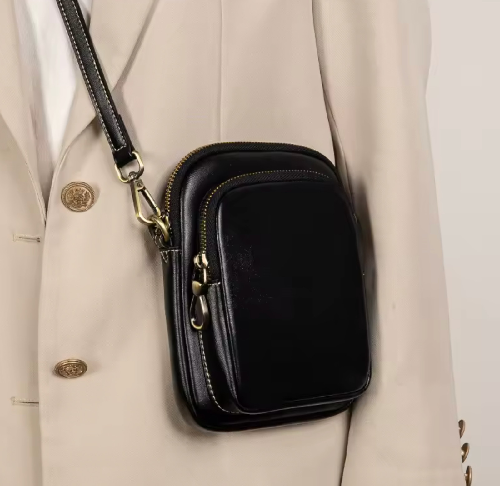 Women’s Genuine Leather Crossbody Bag Small Shoulder Purse Phone Handbag