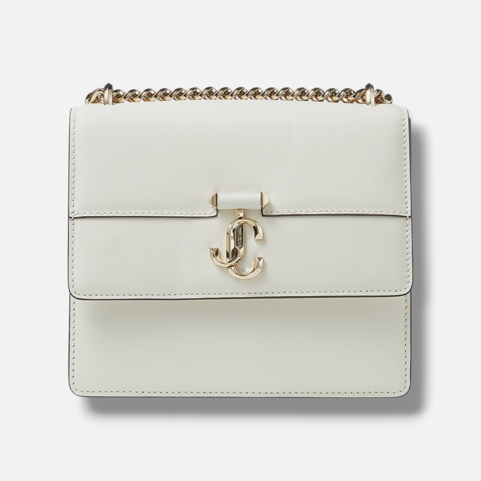Jimmy Choo Women’s White Leather Avenue Quad Crossbody Purse Bag