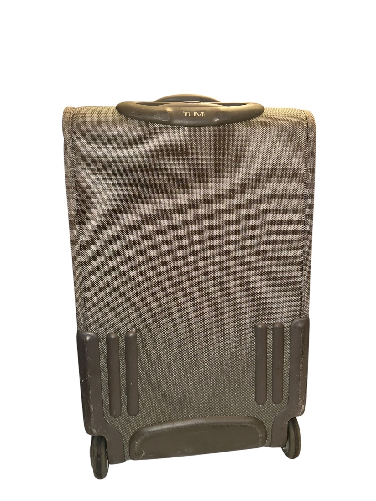 TUMI Ballistic Nylon Rolling Carry-On Suitcase Taupe Expandable Luggage