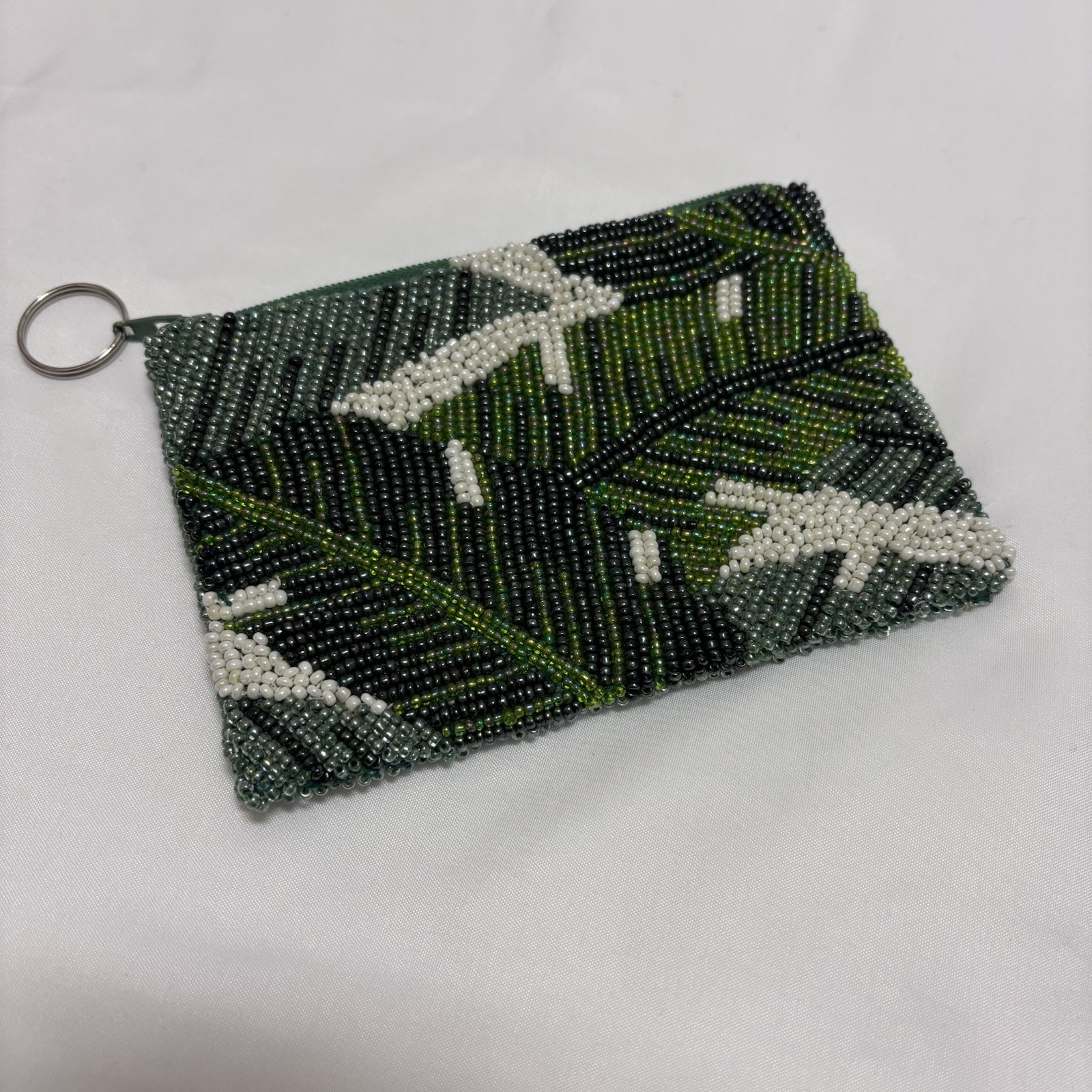 Moyna Green Beaded Purse
