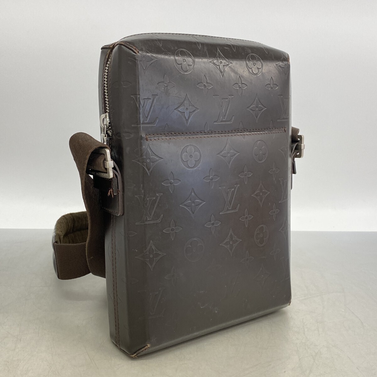 LOUIS VUITTON Shoulder bag Monogram Glace Leather Brown Authentic From Japan