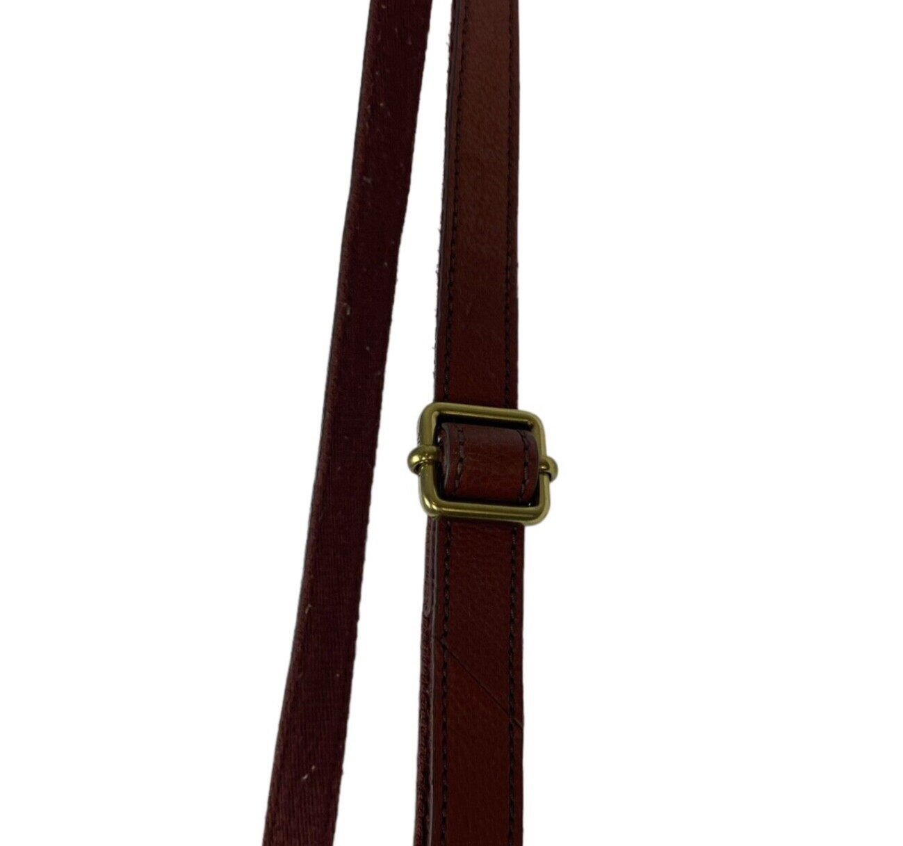 Fossil Chestnut Cowhide Pebbled Genuine Leather Adjustable Crossbody Bag Purse