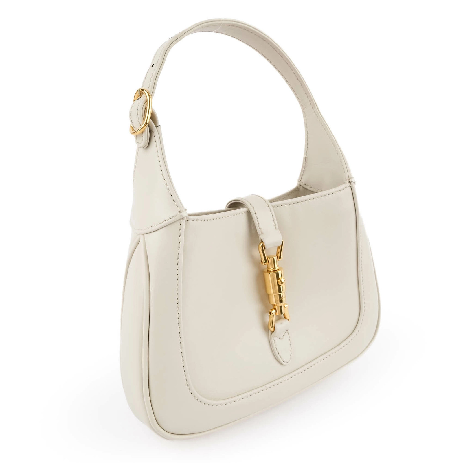 GUCCI Jackie 1961 Small Leather Shoulder Bag White W27.5cm H19cm D4cm