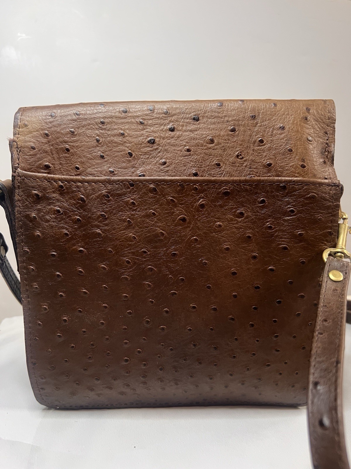 Marvin Sin Hand Tooled Leather Crossbody Bag Signed Artist African Portrait VTG