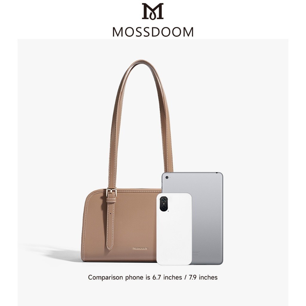 MOSSDOOM Shoulder Bag Black White Brown Milnimal Simple Square Shape Women
