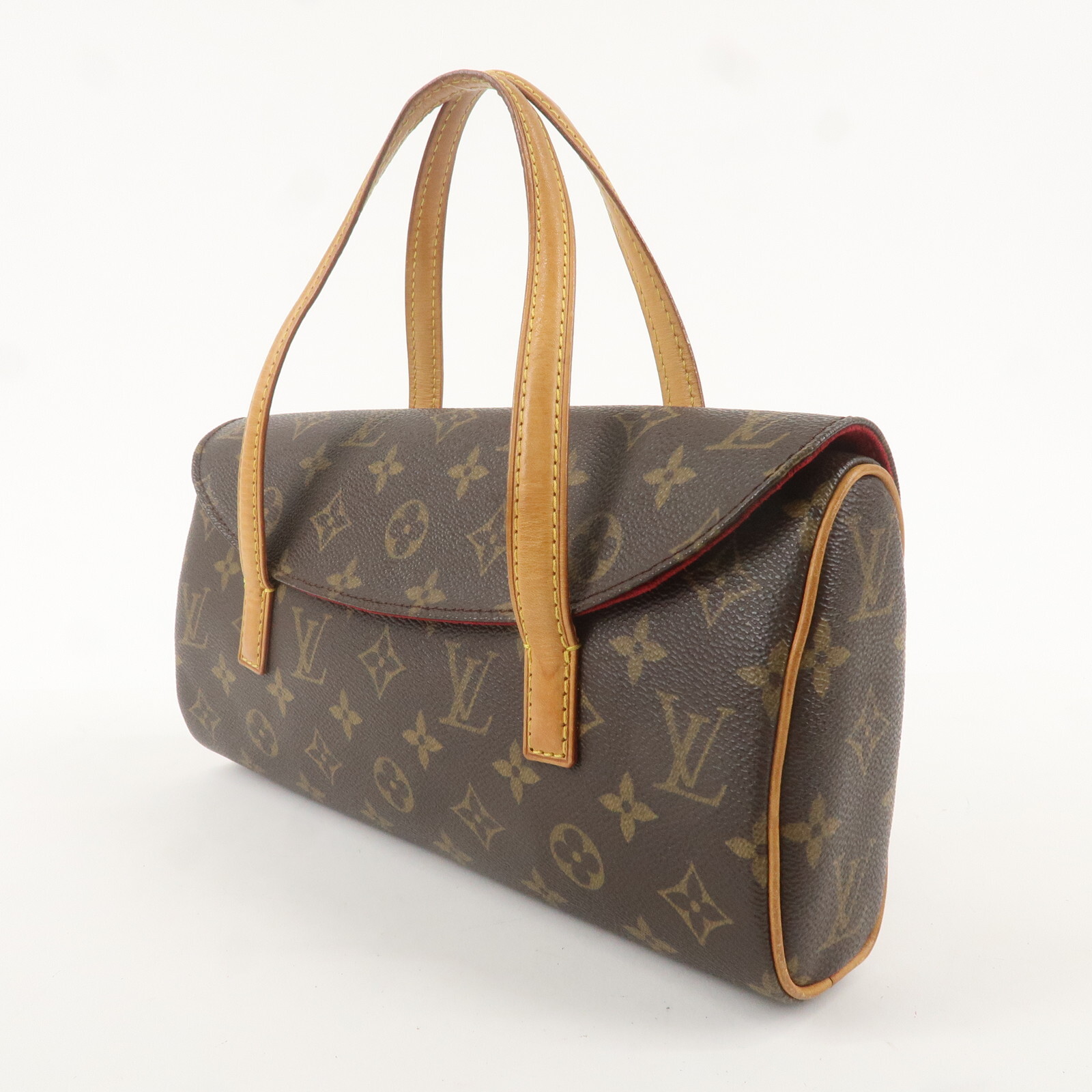 Louis Vuitton Monogram Sonatine Hand Bag Brown M51902 Auth Used