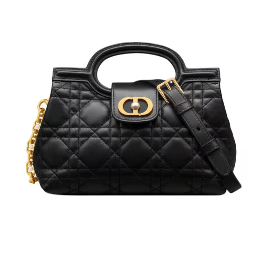 DIOR Jolie Handle Leather Handbag Mini Women’s Black 7.3*3.3*5.1 in