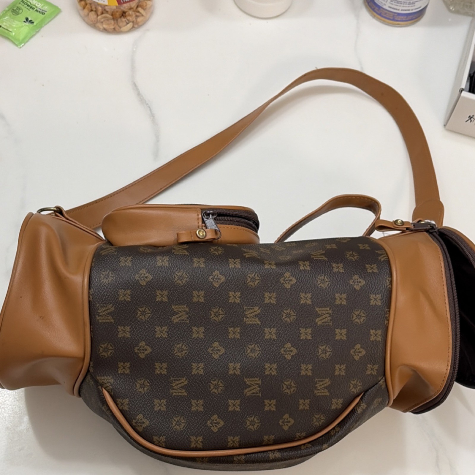 Brown Monogram Cylinder Shoulder Bag