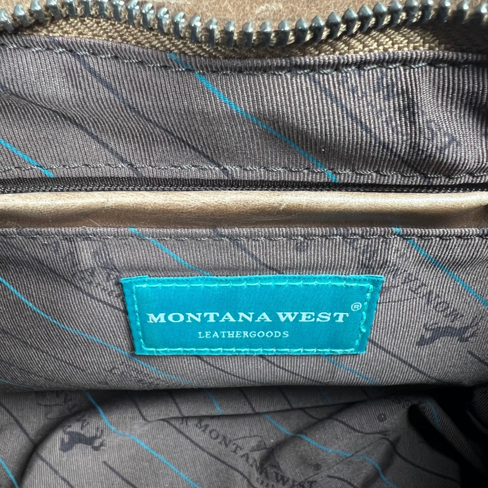 Montana West Womens Leather Concealed Carry Crossbody Bag Brown Western Studded