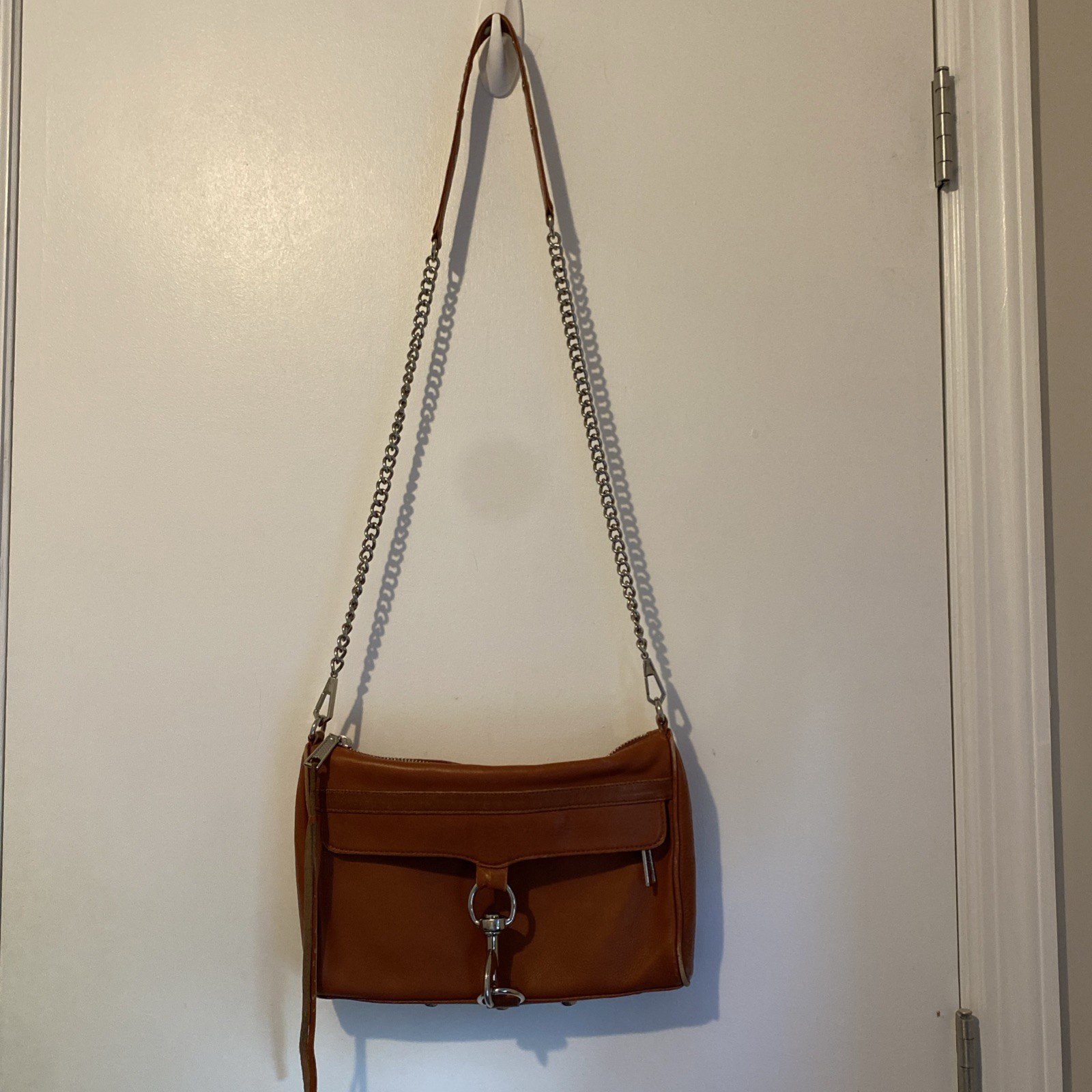 Rebecca Minkoff Mini Mac Crossbody Almond Color Purse