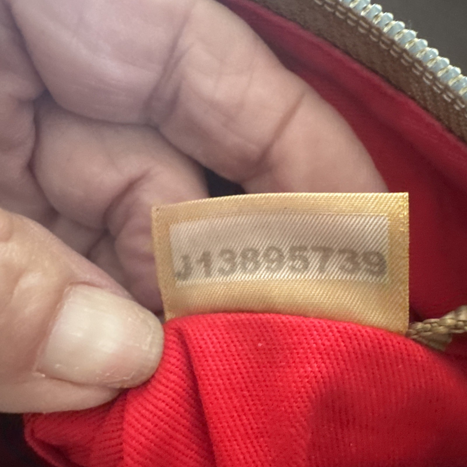 Dooney & Bourke Taupe and Chestnut Crossbody or Shoulder Bag.
