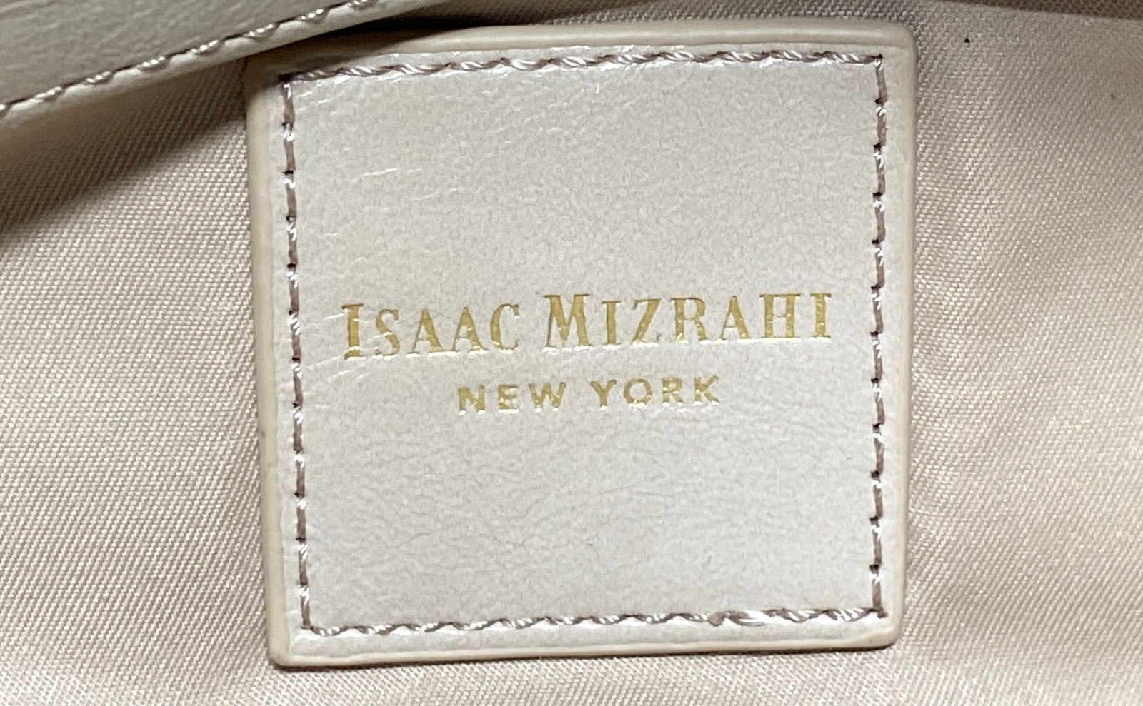 Isaac Mizrahi Dove Grey Susie Collection Leather Shoulder Bag NWT