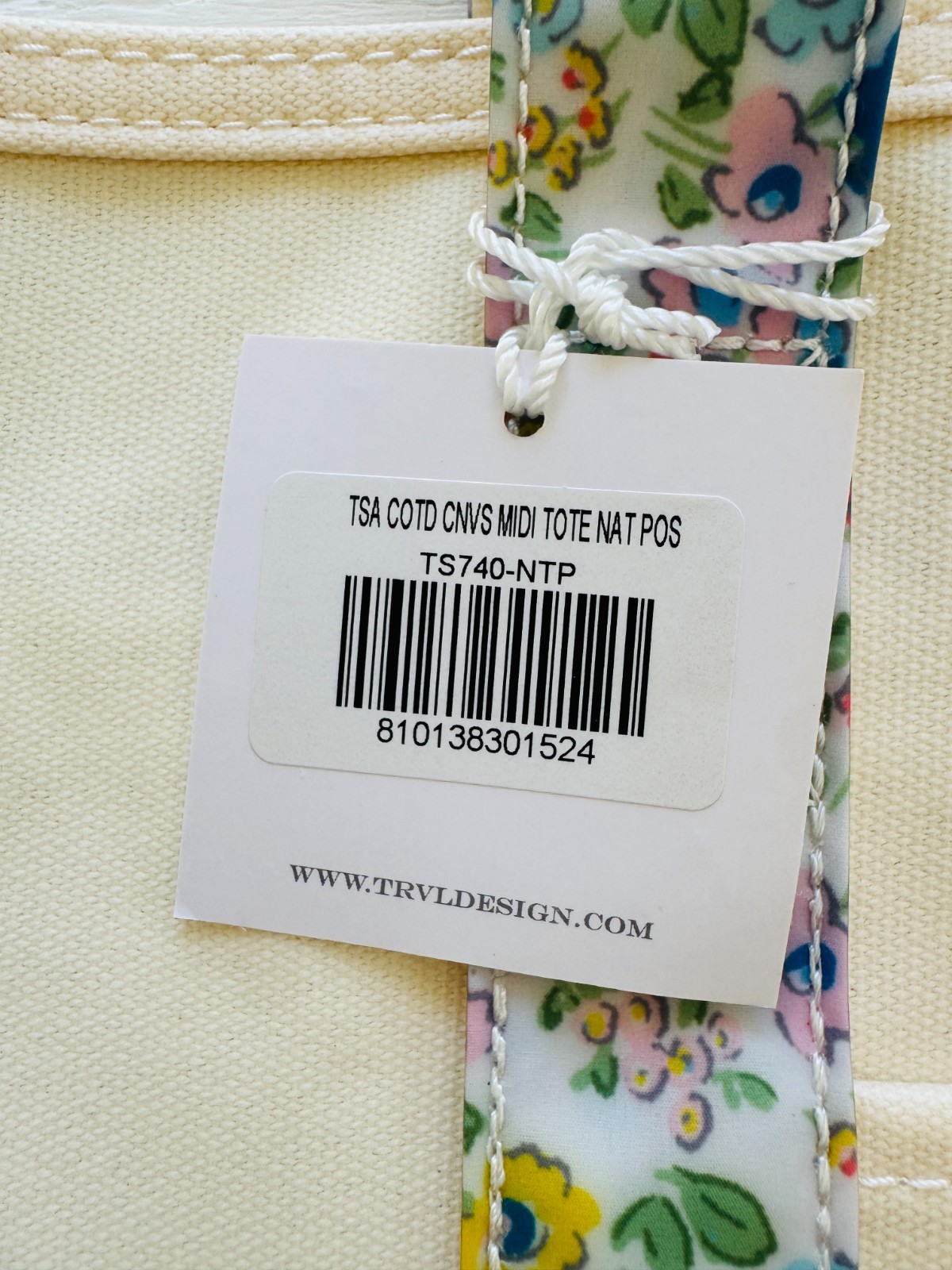 NWT TRVL Design Medium Coated Canvas Tote Floral