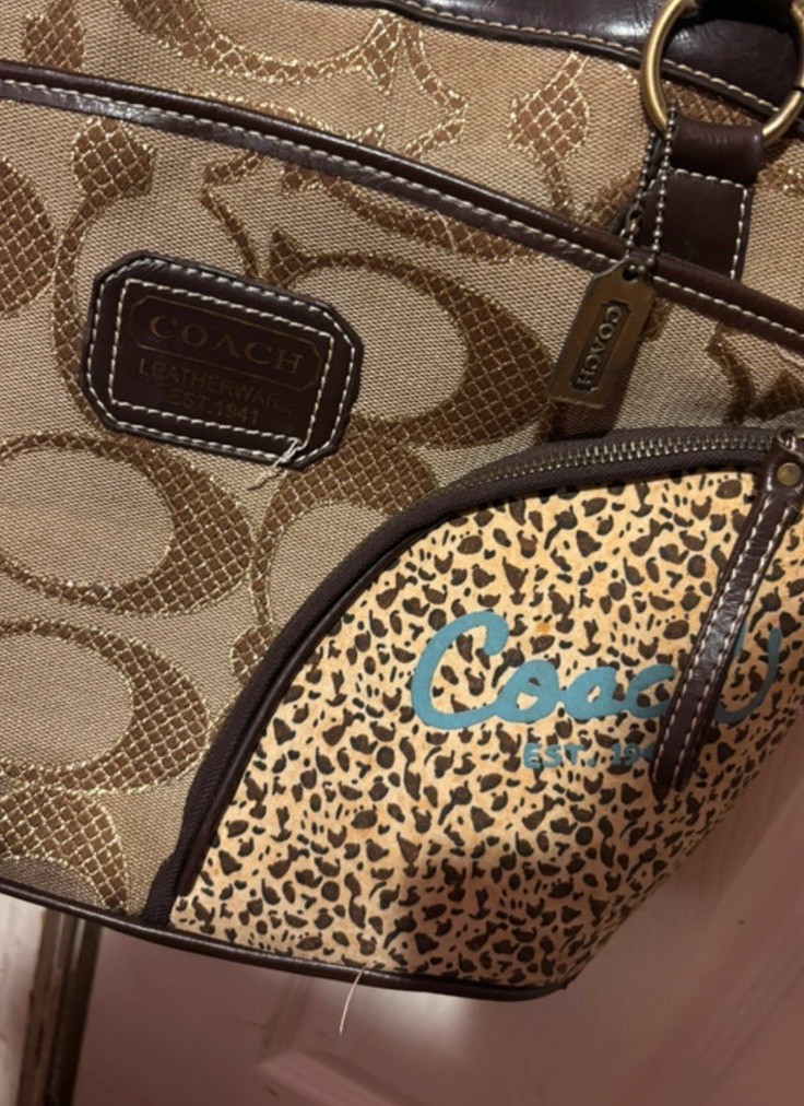 Coach Signature Animal Print Patchwork Gallery Tote bag