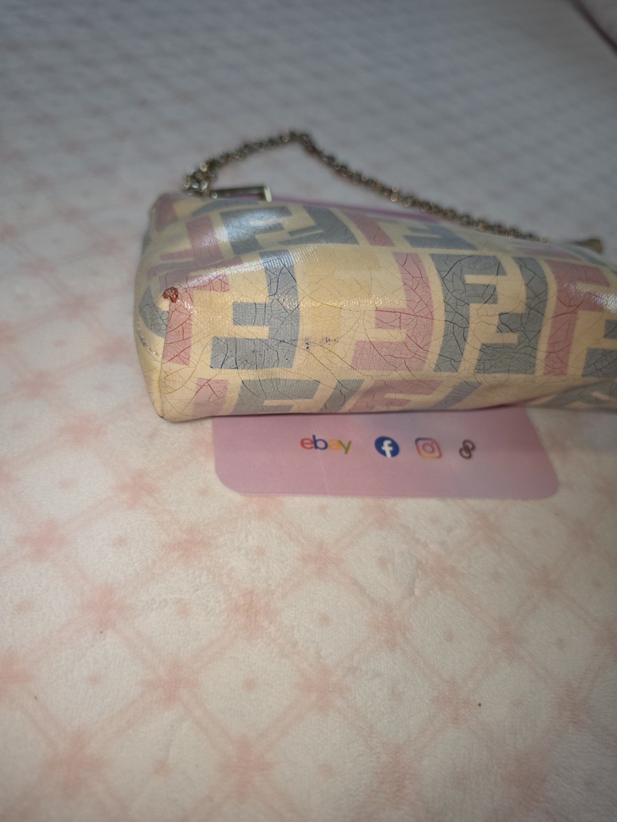 Fendi Zucca Mini Pochette Chain Bag – Vintage FF Monogram