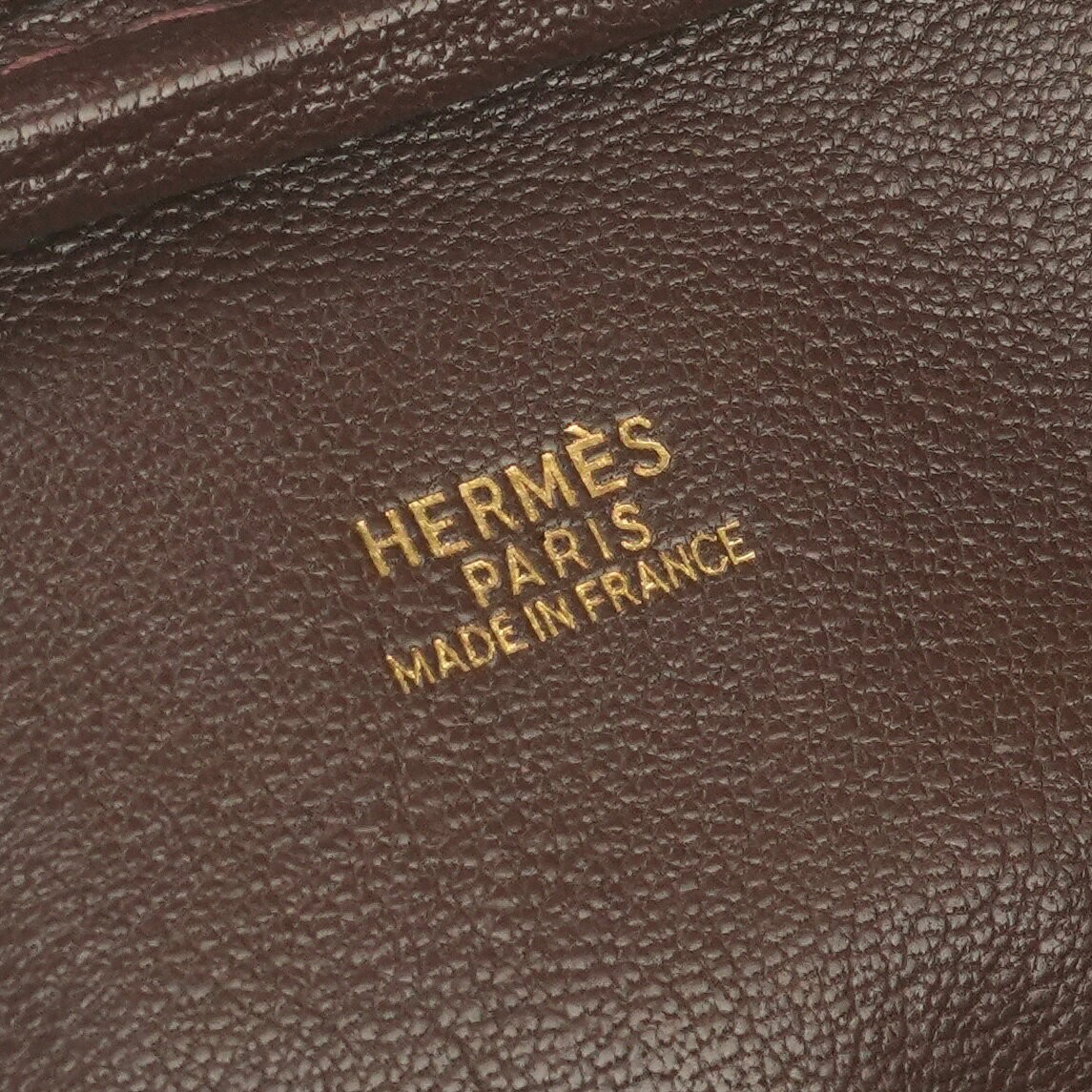Hermes Plume 32 Handbag Box Calf Leather Brown Women Bag A Stamp W12.6xH9.1in 99