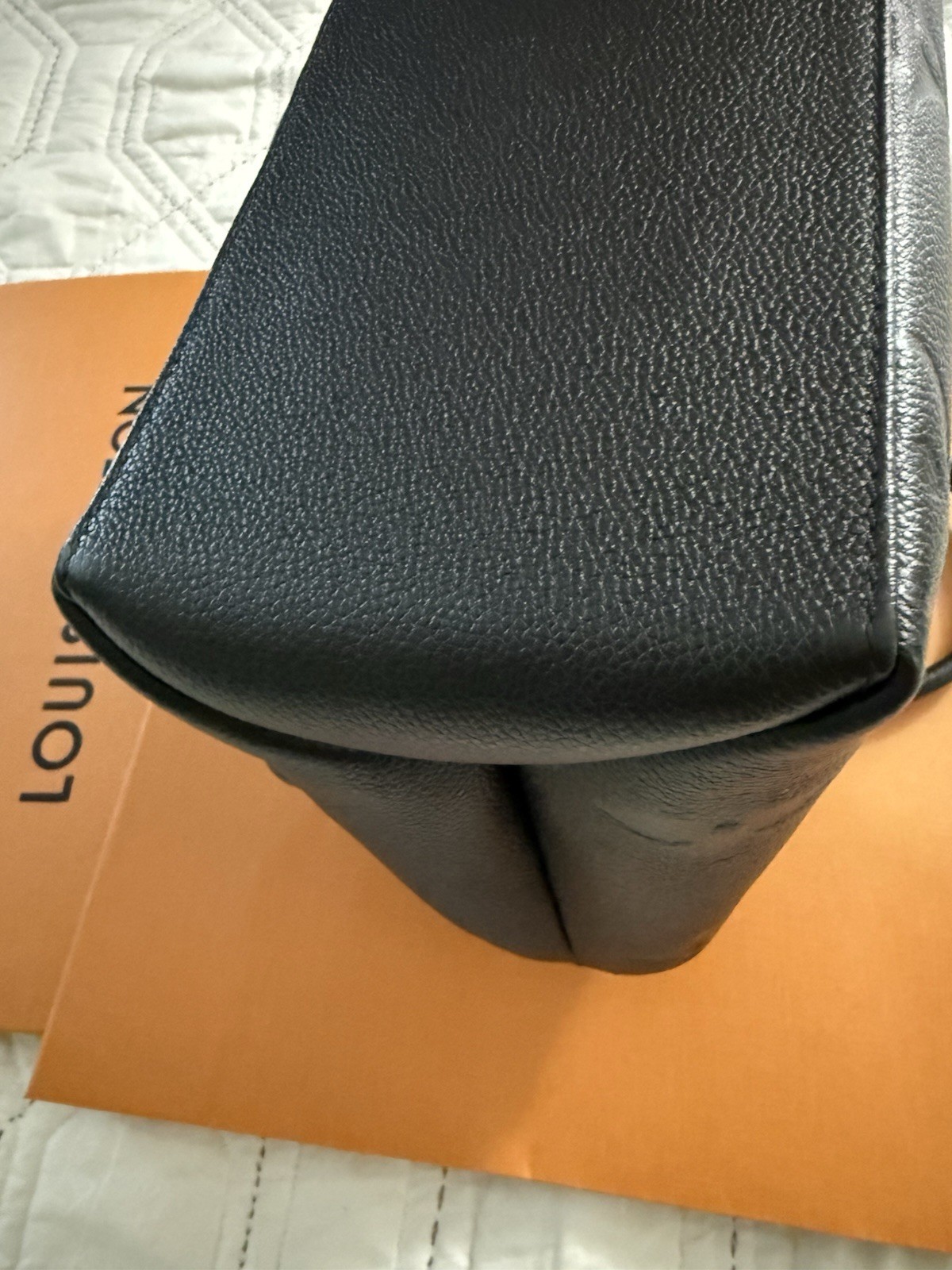 Louis Vuitton Petite Palais Black Monogram Satchel Zip Gold Hardware Lock Keys