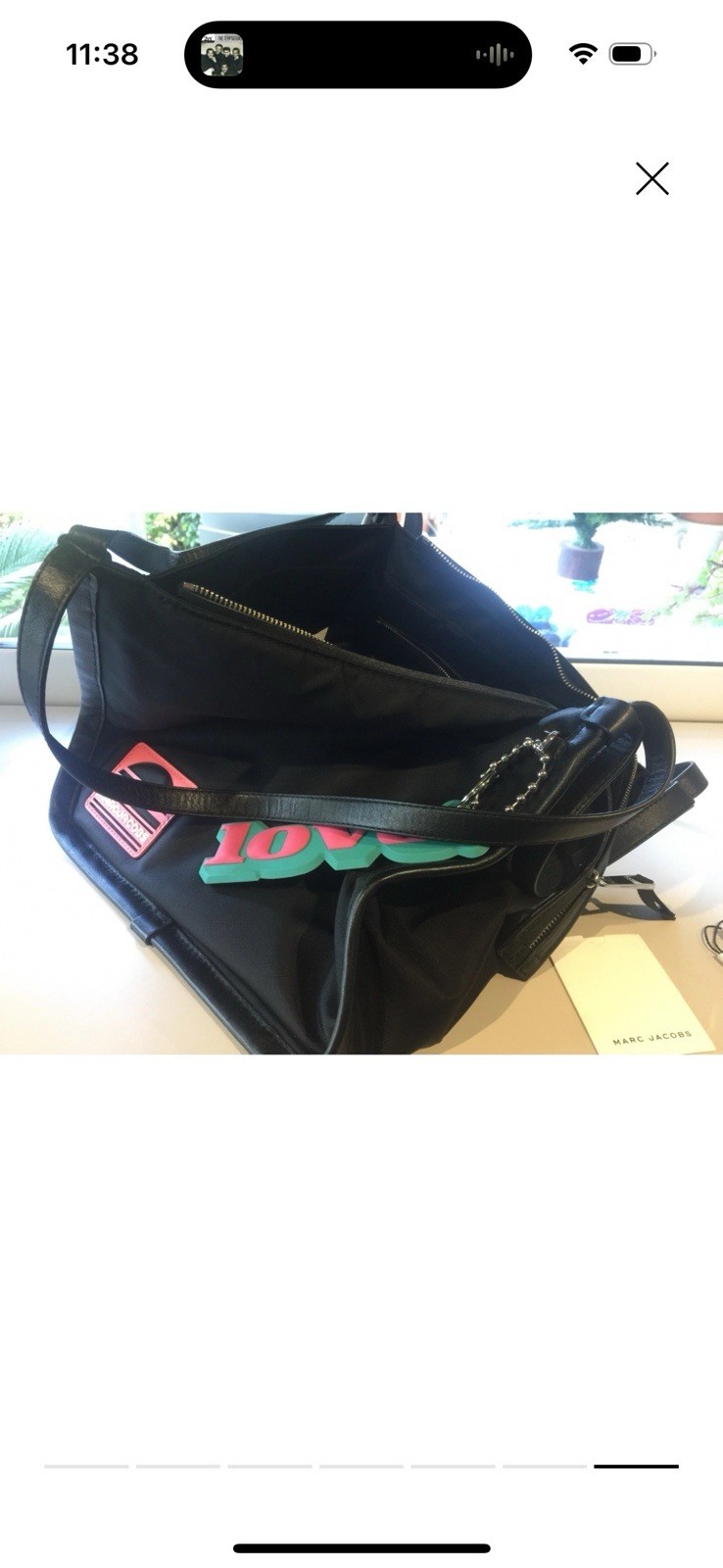 Marc Jacobs “Love” NylonTote BLACK- Org $295 purchased/authenticated on vestiare