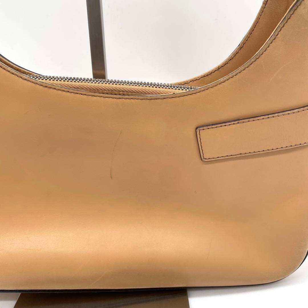 Salvatore Ferragamo Gancini One-Shoulder Bag Brown Leather Japan Rare 0713192