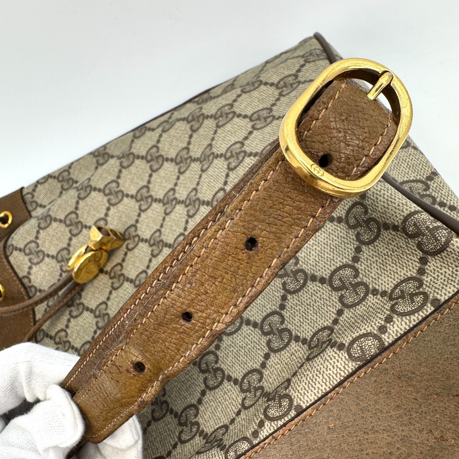 Vintage GUCCI Sherry Shoulder Bag Drawstring